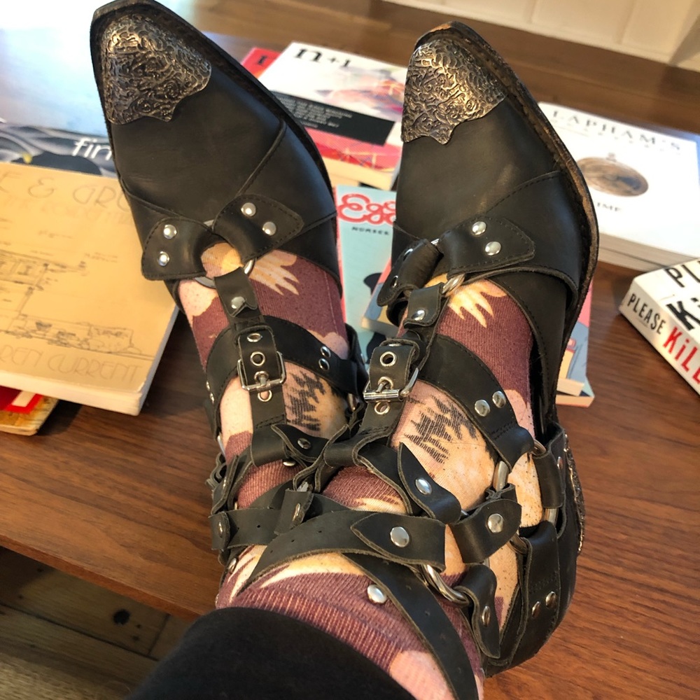 Jeffrey Campbell Temeku harness boots size 9